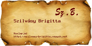 Szilvásy Brigitta névjegykártya
